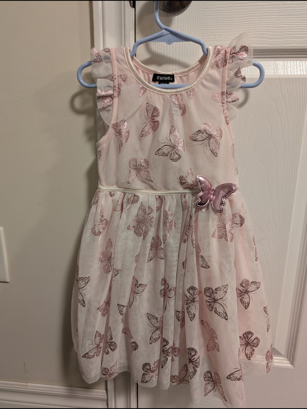 Pink Butterfly Tulle Dress